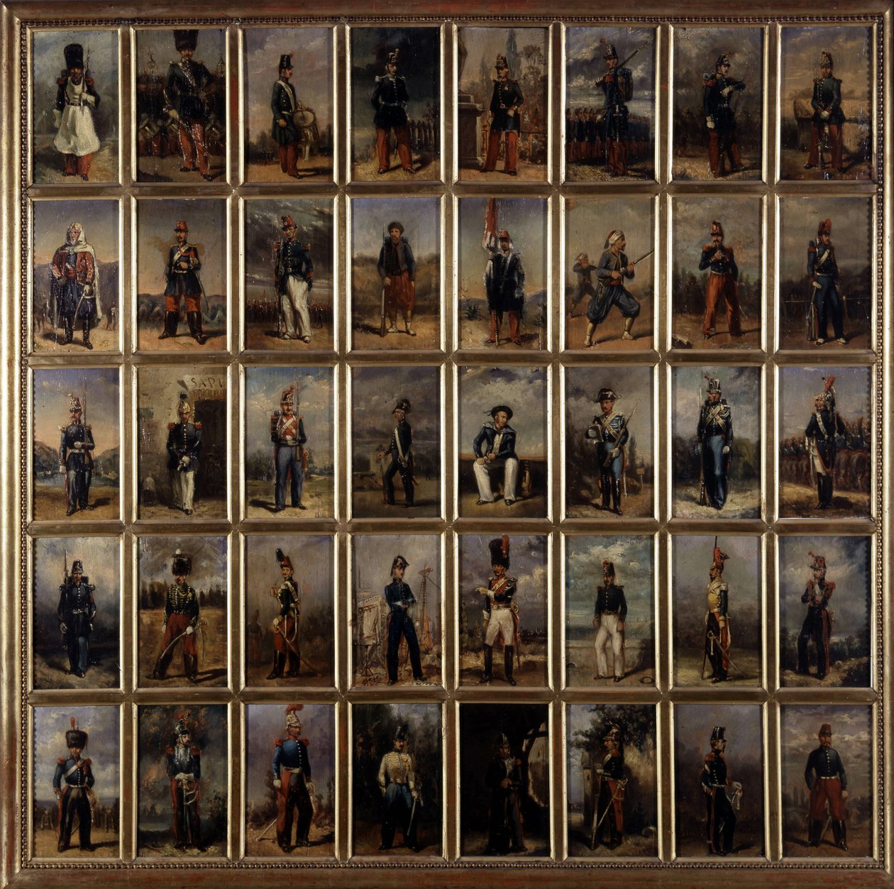 Uniforma 1. a 2. císařství, Malba na dřevě, konec 19. století. od French School