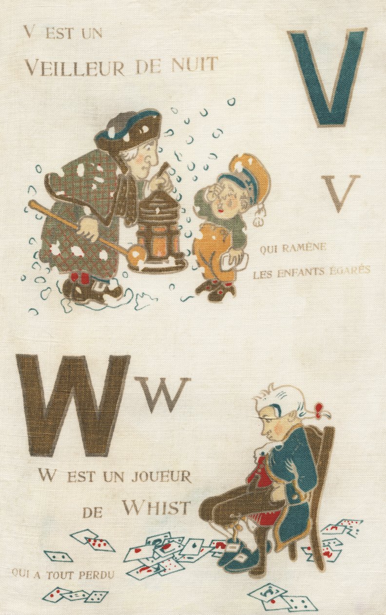 V W Noční hlídač a hráč Whist. od French School