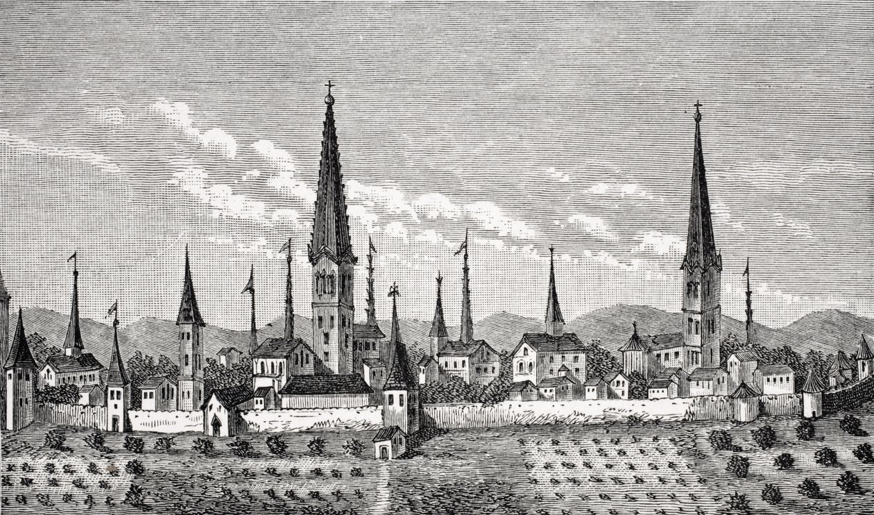 Pohled na Dortmund, po mědirytině v 
