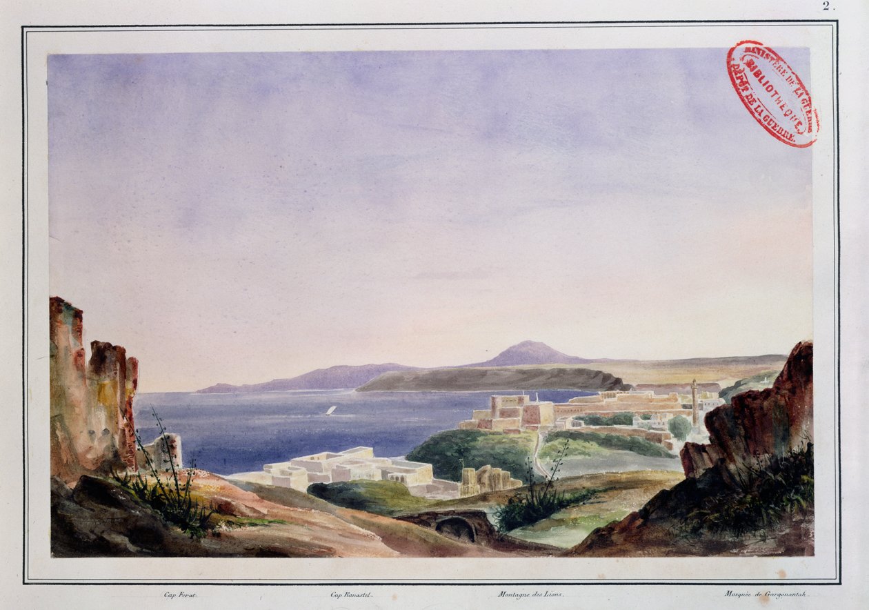 Pohled na Oran ze staré kasby, asi 1830 (čb na papíře) od French School
