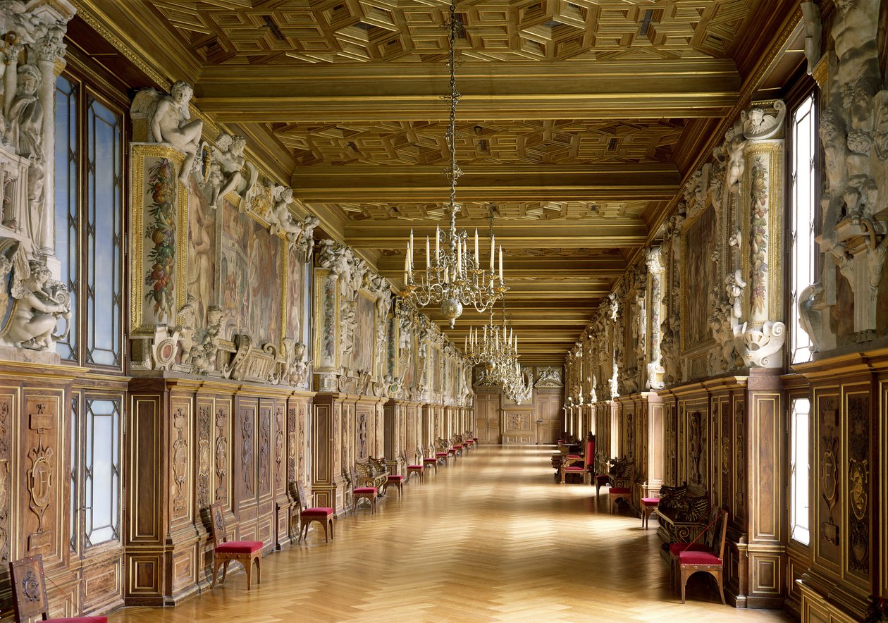 Pohled do Galerie Francois I, 1528-40 od French School