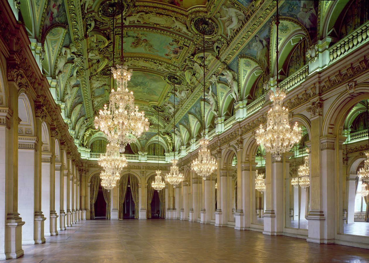 Pohled na Grande Salle des Fetes, po roce 1871 od French School