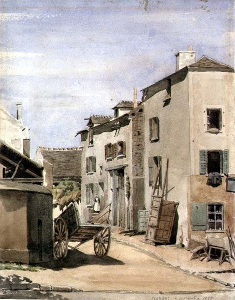 Pohled na město Clamart, Francie od French School