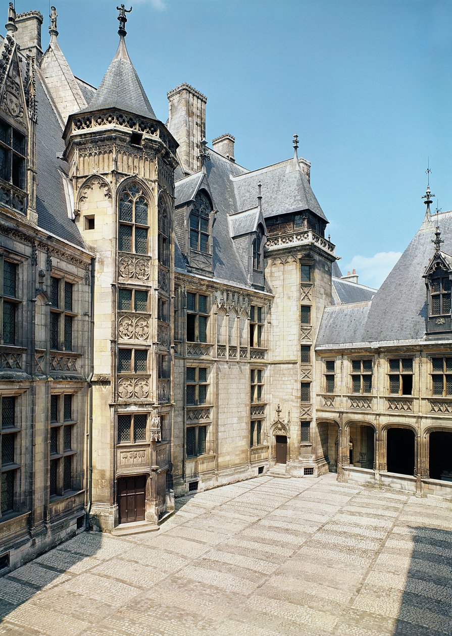 Pohled do vnitřního dvora, 1443-51 od French School