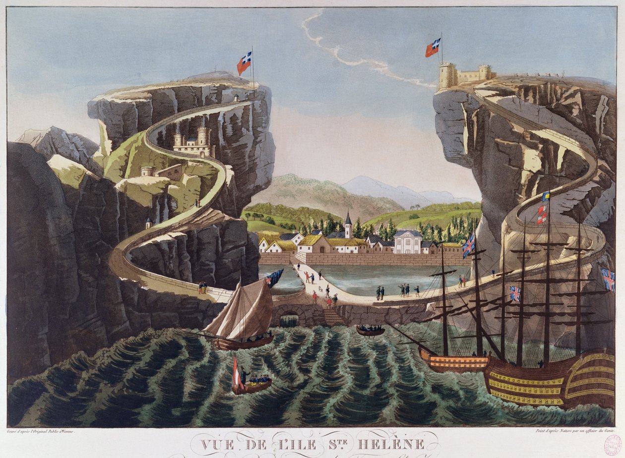 Pohled na ostrov Svatá Helena, asi 1821 od French School