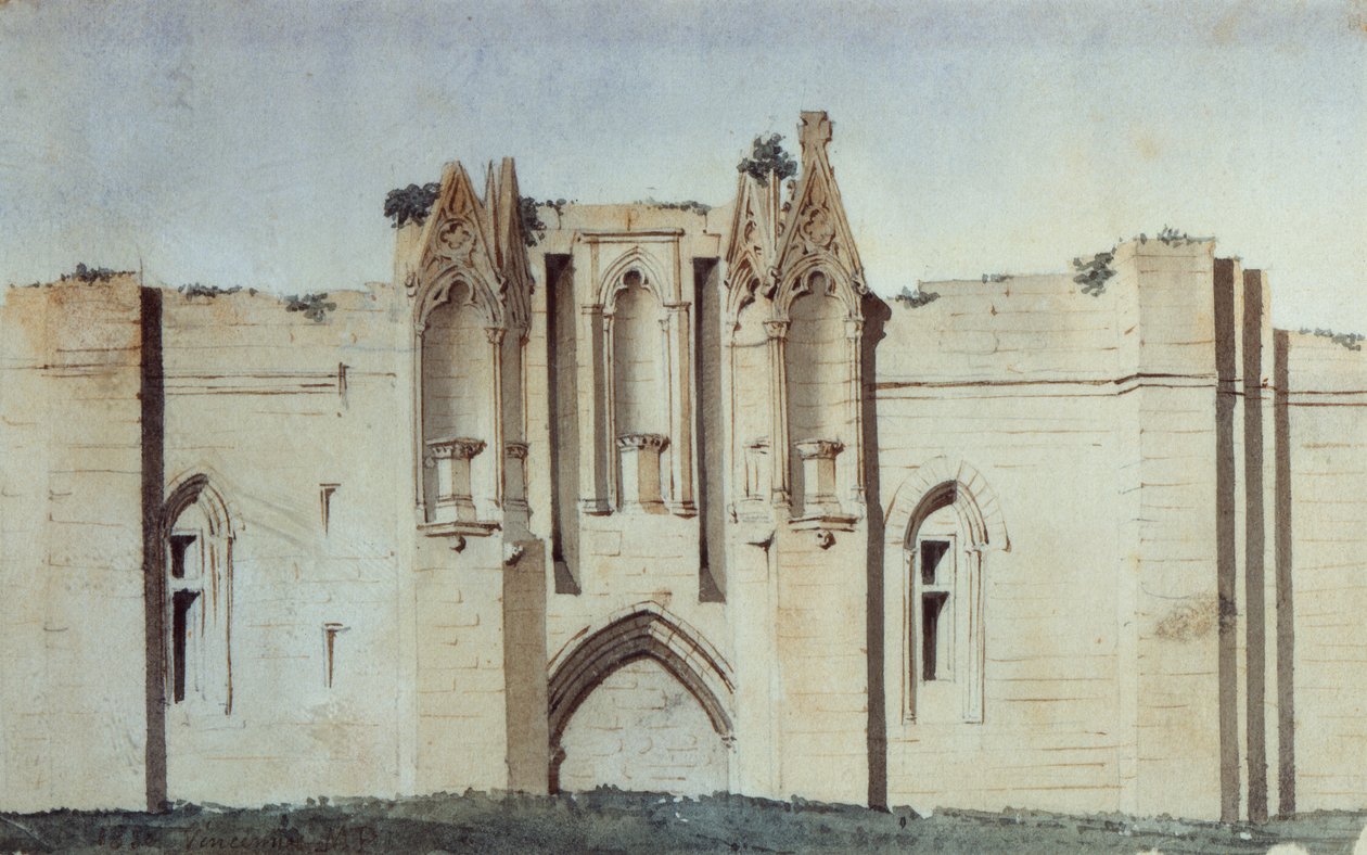 Hrad Vincennes, Tour de Salves (akvarel) od French School
