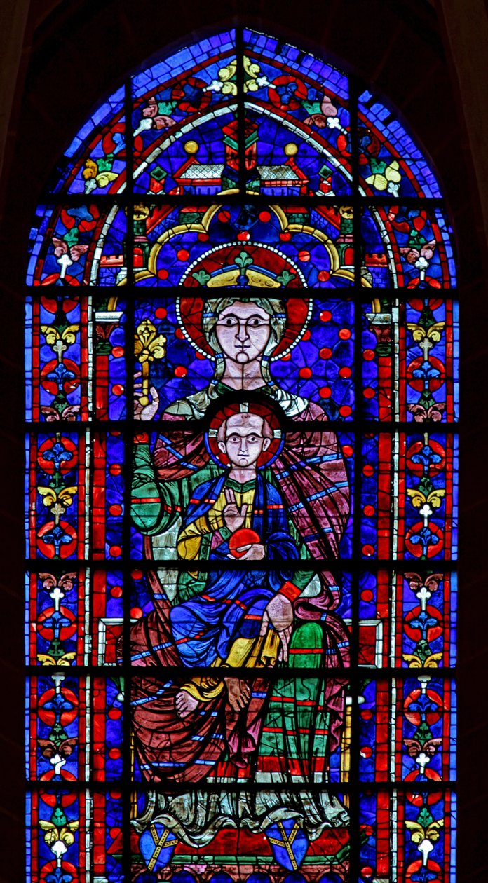 Virgin & Child (w100) od French School