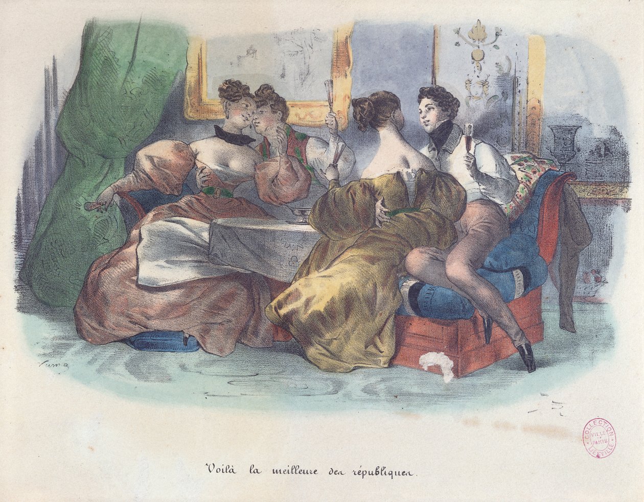 Tady to máte, nejlepší z republik, Karikatura revoluce z roku 1848 od French School