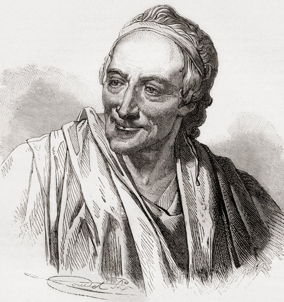 Voltaire, z Histoire de France, publikoval kolem roku 1880 od French School