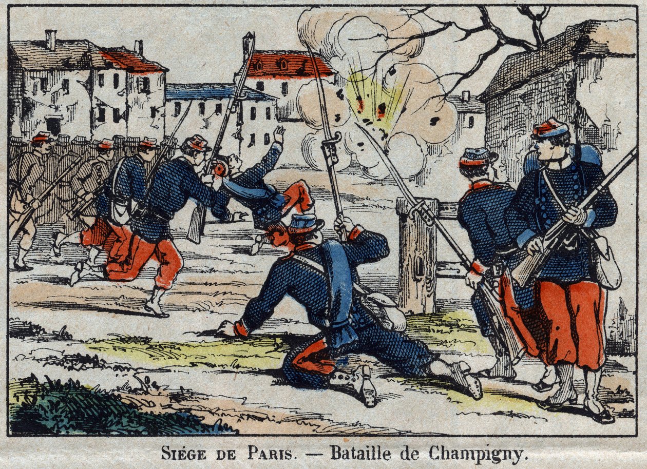 Válka roku 1870 mezi Francií a Pruskem: bitva u Champigny nebo bitva u Villiers od 30. 11. do 2. 12. 1870. od French School