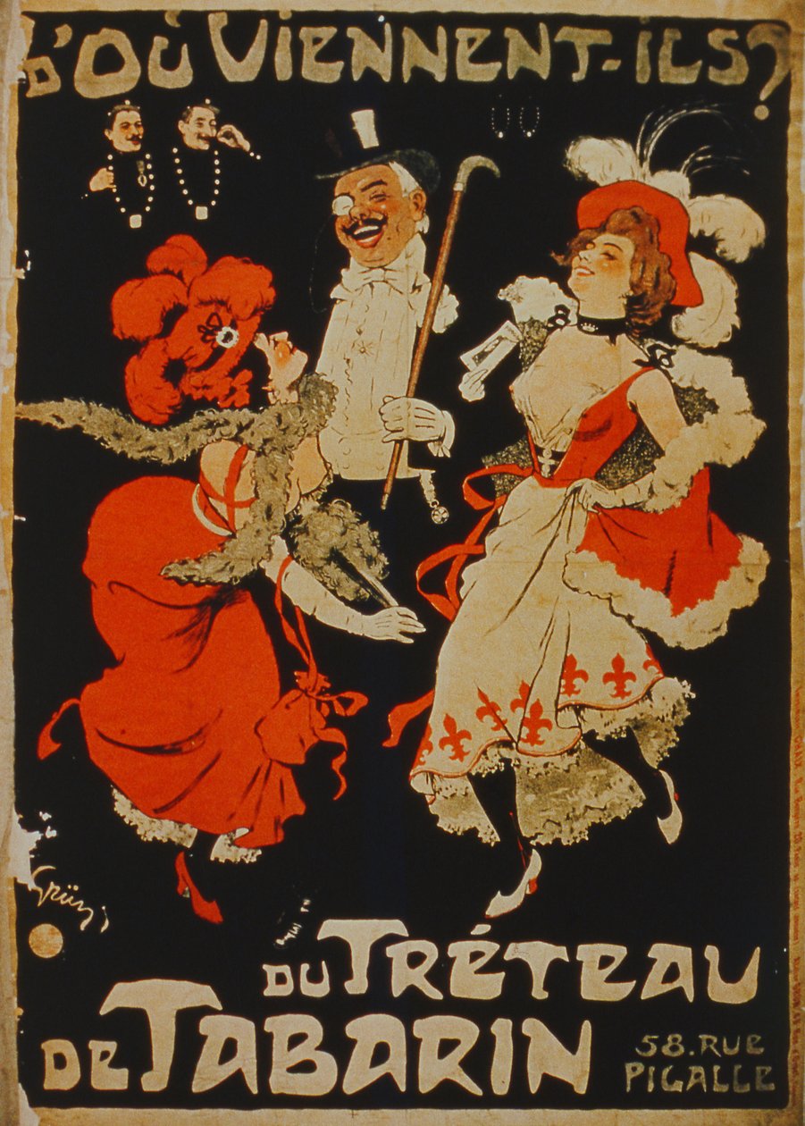 Odkud jsou? Z Treteau de Tabarin, Pigalle, Paříž od French School