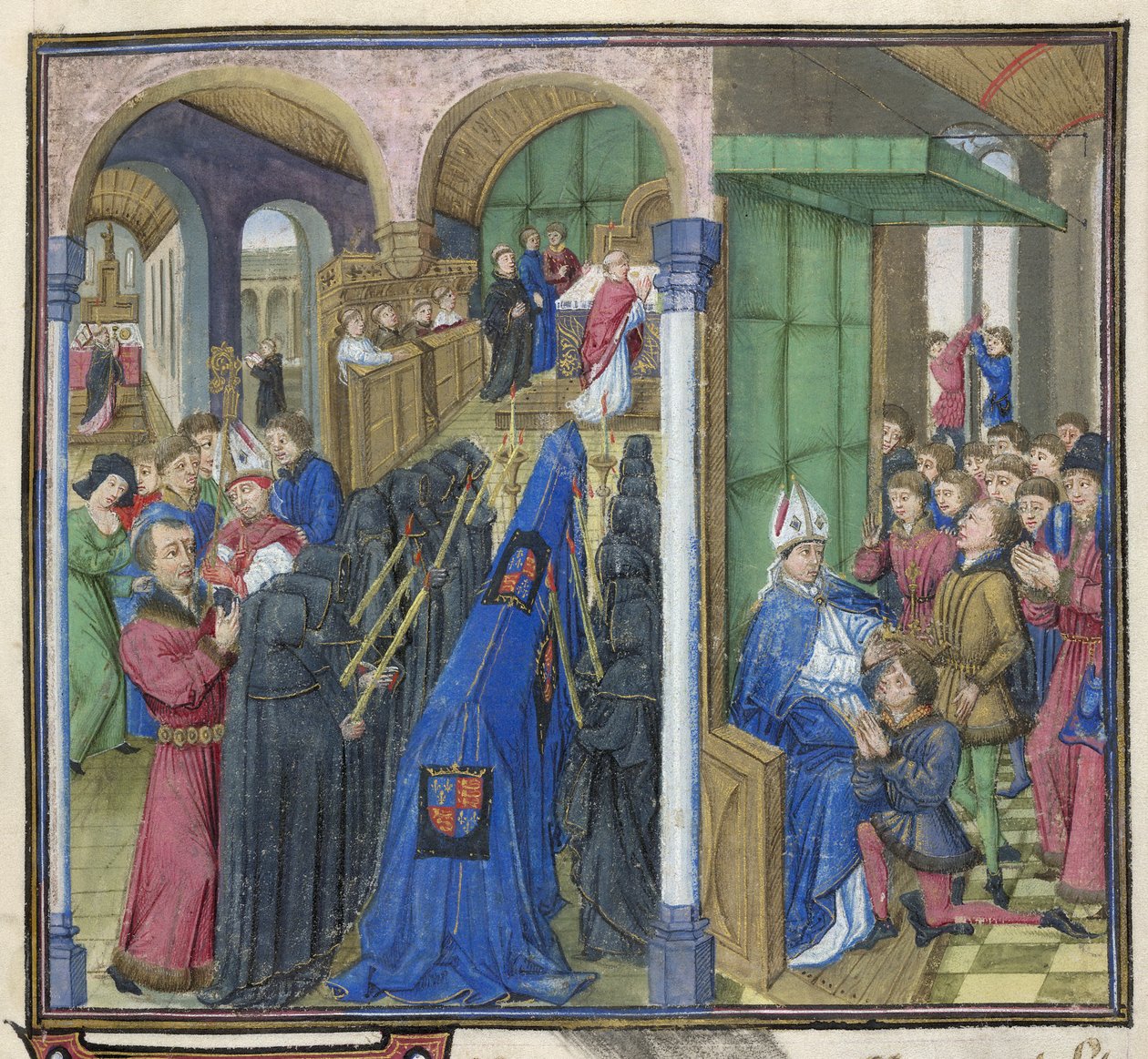 William I a William II, z ‚Chronique de Normandie‘ (vellum) od French School