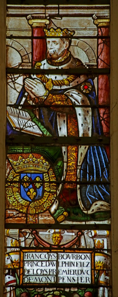 Okno zobrazující Francois de Bourbon (vitráže) od French School