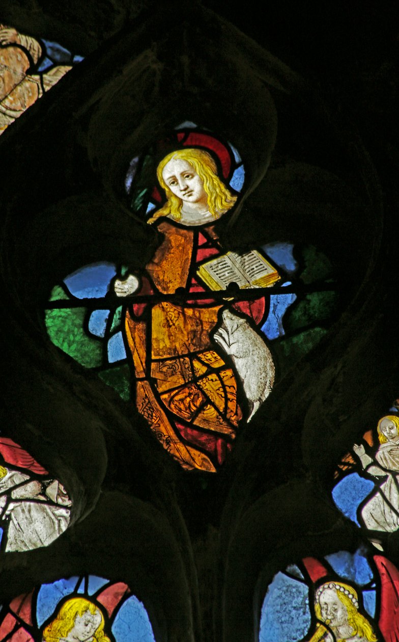 Okno s vyobrazením sv. Anežky, 1505-10 od French School