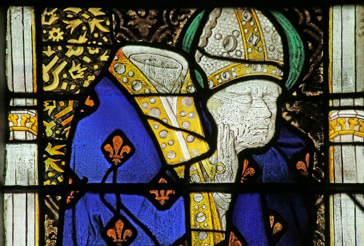 Okno zobrazující St Denis, c.1460 od French School