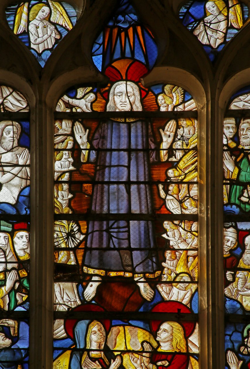Okno zobrazující Druhý příchod Krista, 1470-1500 (detail 2921838) od French School