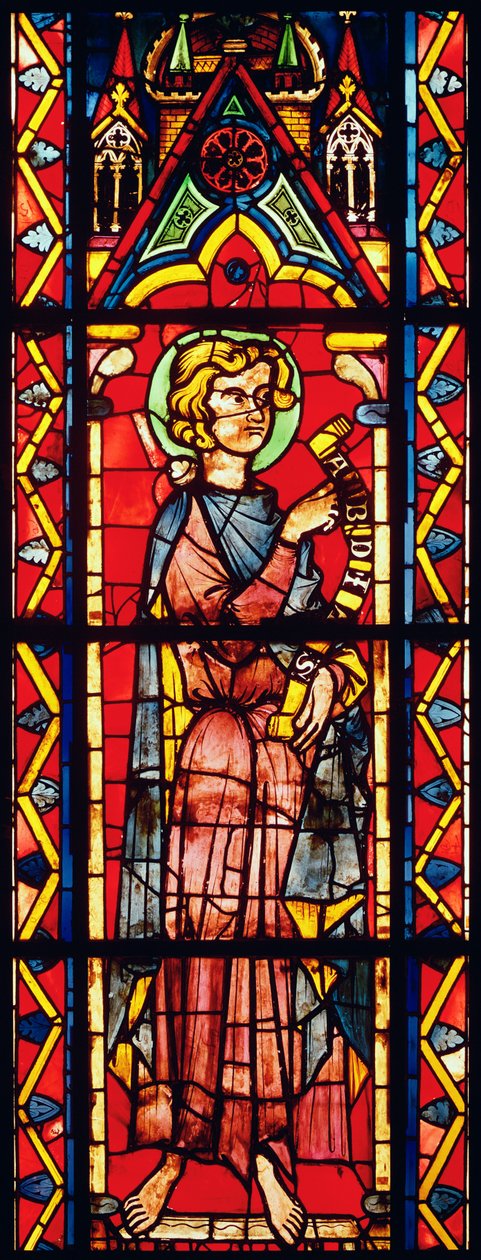 Okno zobrazující proroka Abdiáše, c.1270-75 od French School