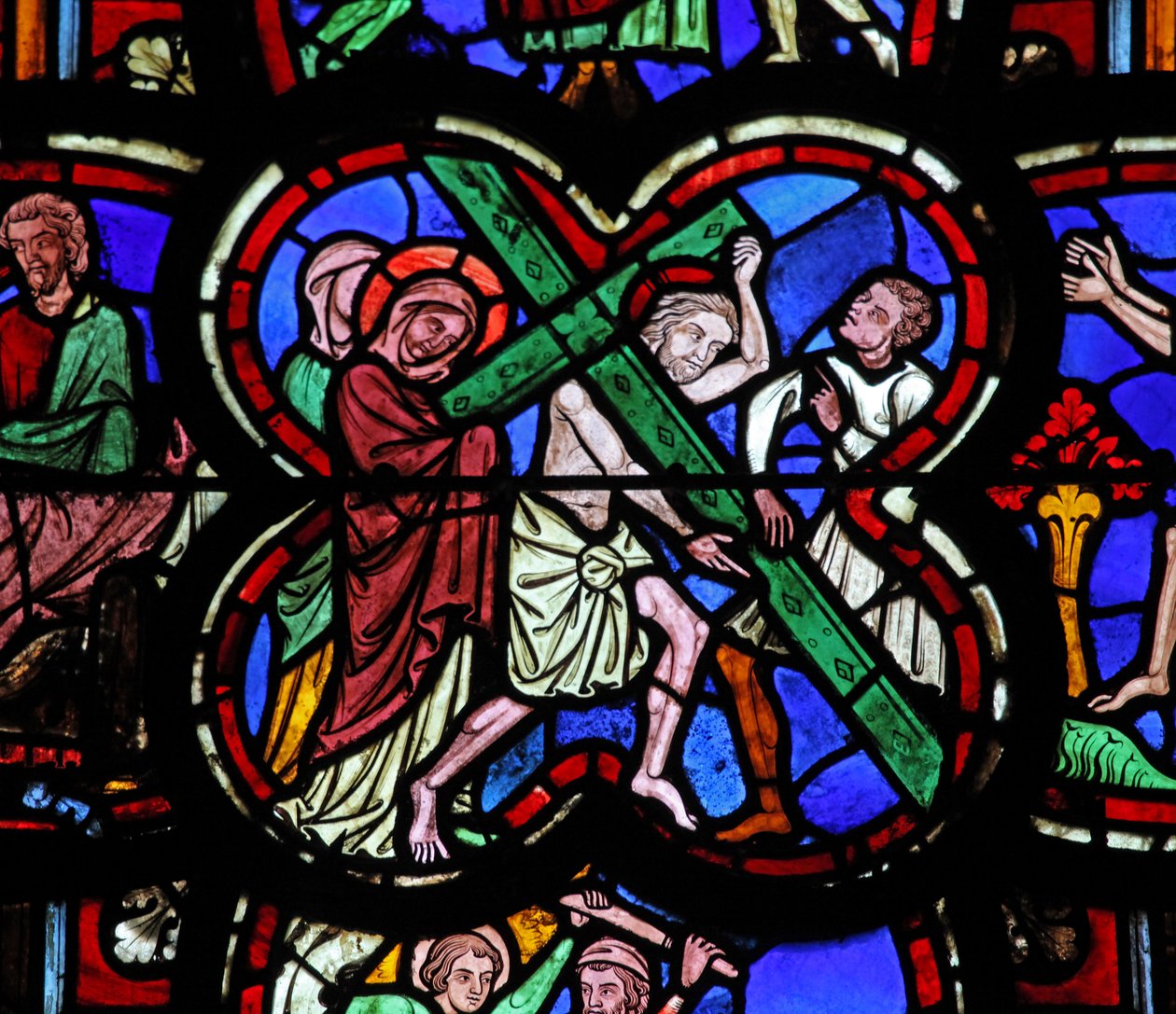 Okno w0 zobrazující Via Crucis od French School