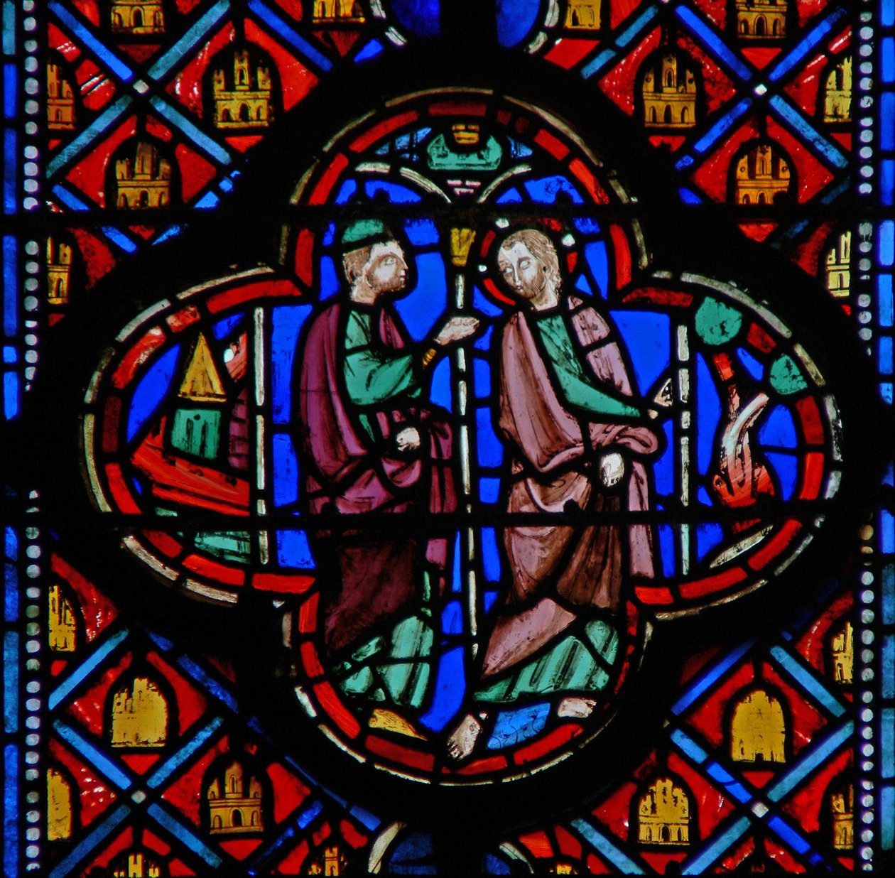 Window w10 Podobenství o révě Ez XV od French School