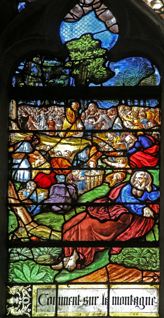 Okno w12 zobrazující detail ze Zázraku krmení 5000 od French School