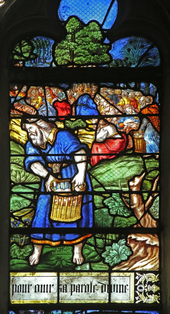 Okno w12 zobrazující detail ze Zázraku krmení 5000 od French School
