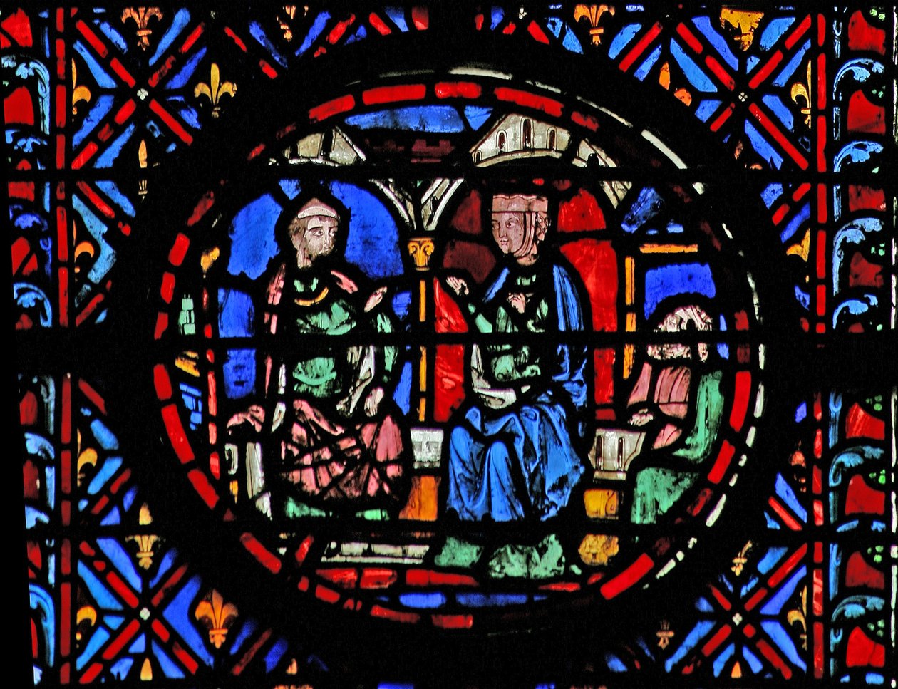 Okno w12 Velekněz chválí Juditu Juditu XV 9-12 od French School