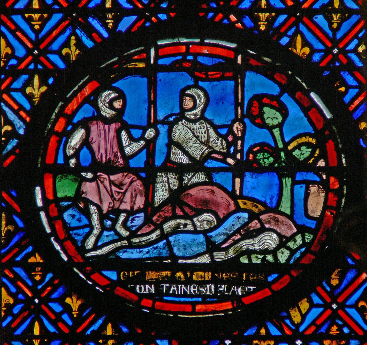 Okno w12 střežení pramenů vody Judita VII 9-11 od French School