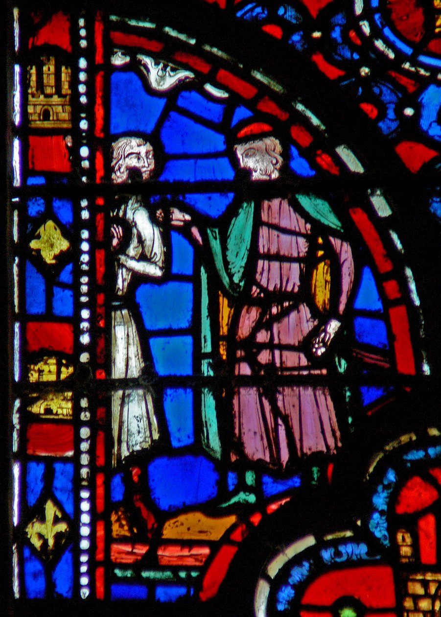 Okno w13 Triumph of Mordecai Esth VI 11 od French School