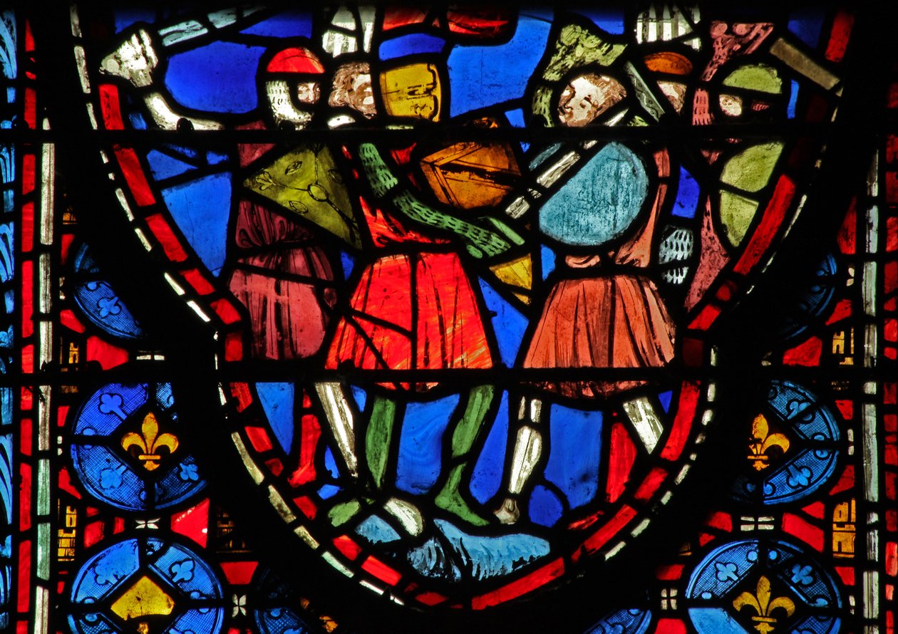 Window w15 Holy Relics: Heraclius bojuje proti Croesovi synovi od French School