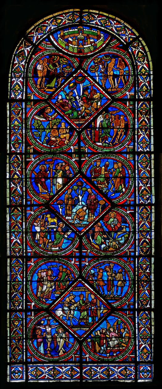Okno w15 zobrazující okno Dobrého Samaritána od French School