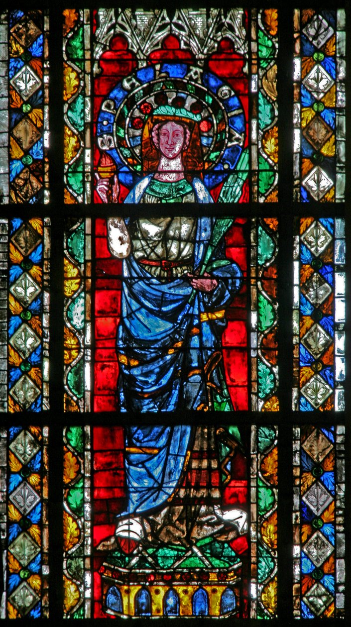 Okno w204 zobrazující sv. Pélagie od French School