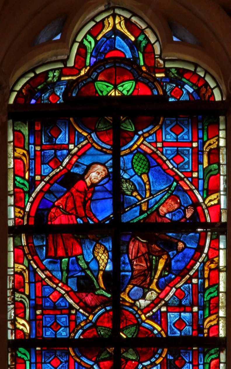 Okno w207 zobrazující Lamechův trest od French School