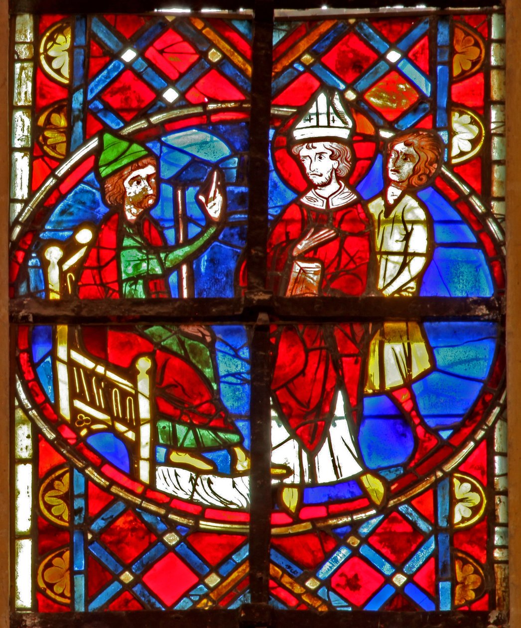 Window w211 zobrazující St Denis je zatčen od French School