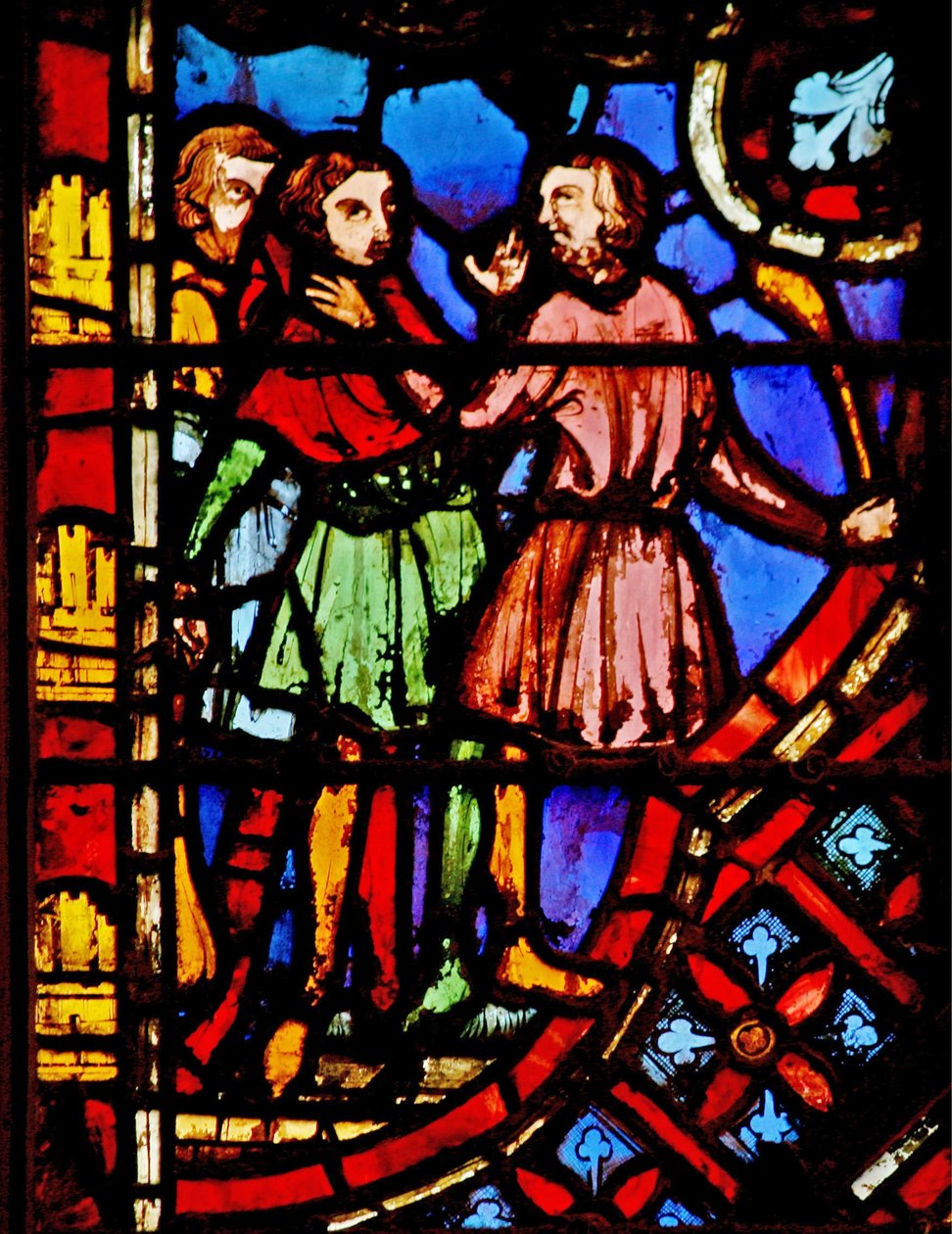 Window w2 Mojžíš zabil Egypťana Ex II 11-12 od French School