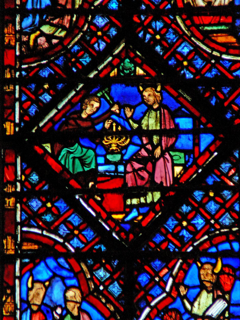 Window w2 Moses hodinky Bezalel vyrábějící Menora Ex XXXVII 17-24 od French School
