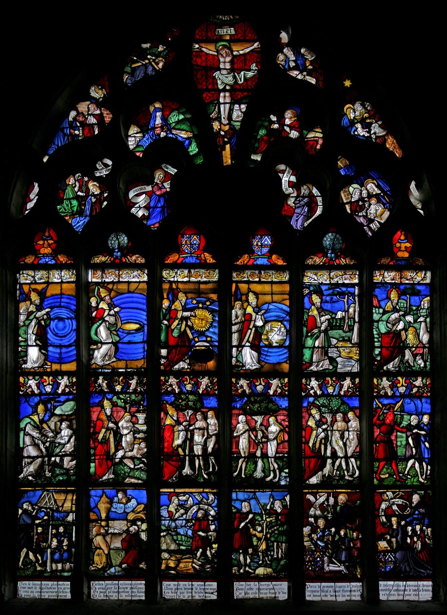 Okno w2 zobrazující Stvoření a Genesis od French School