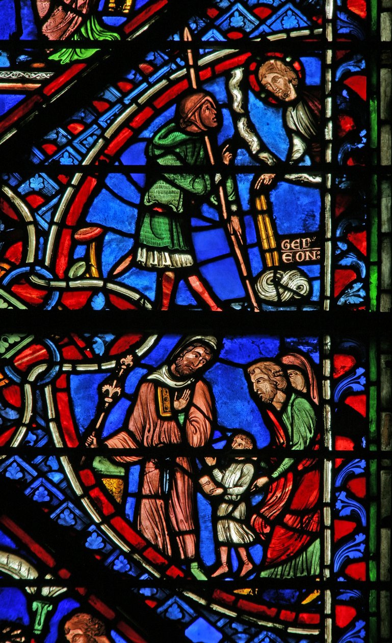 Okno w2 zobrazující Prezentaci Samuela Eli; Gideon a zlaté rouno od French School