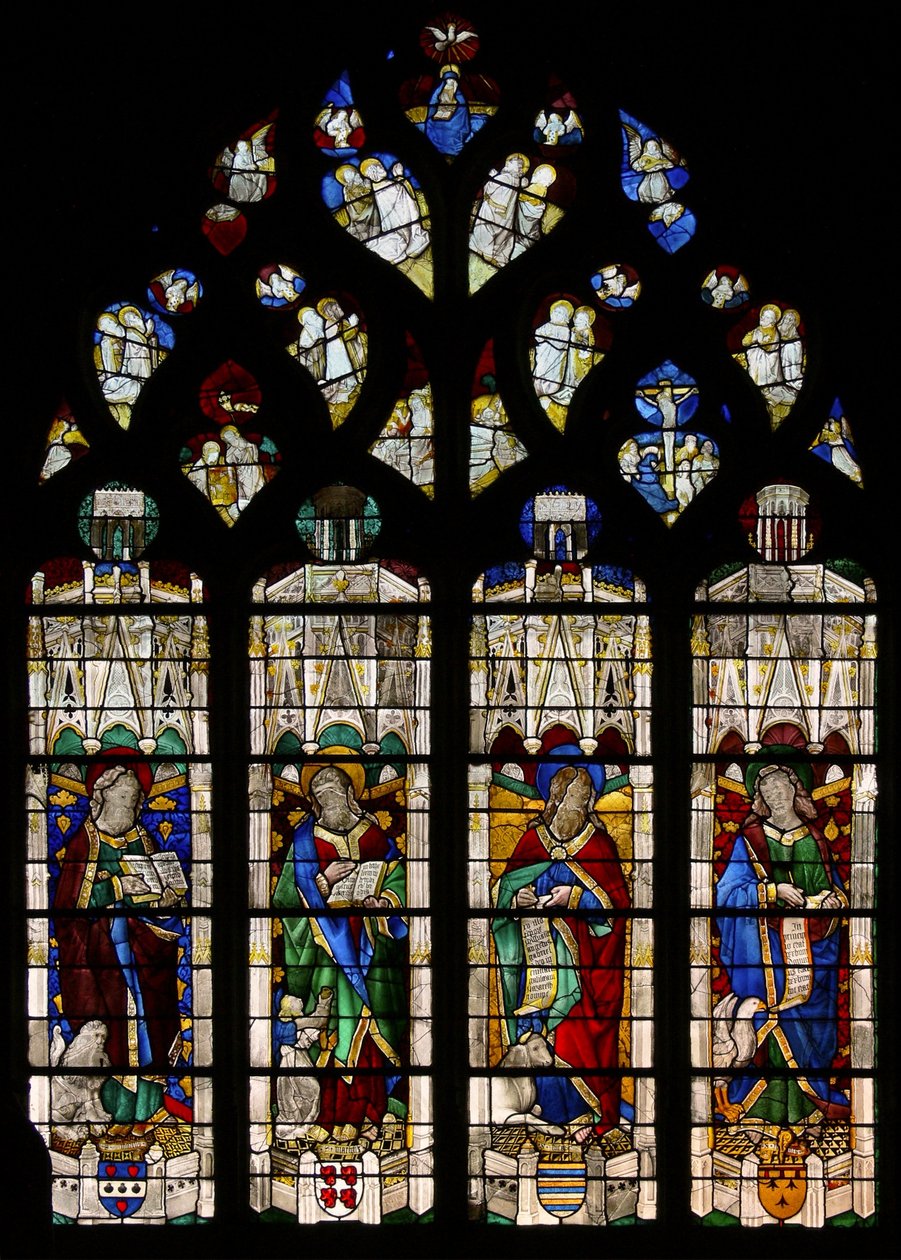 Okno w37 zobrazující evangelisty – čtyři od French School
