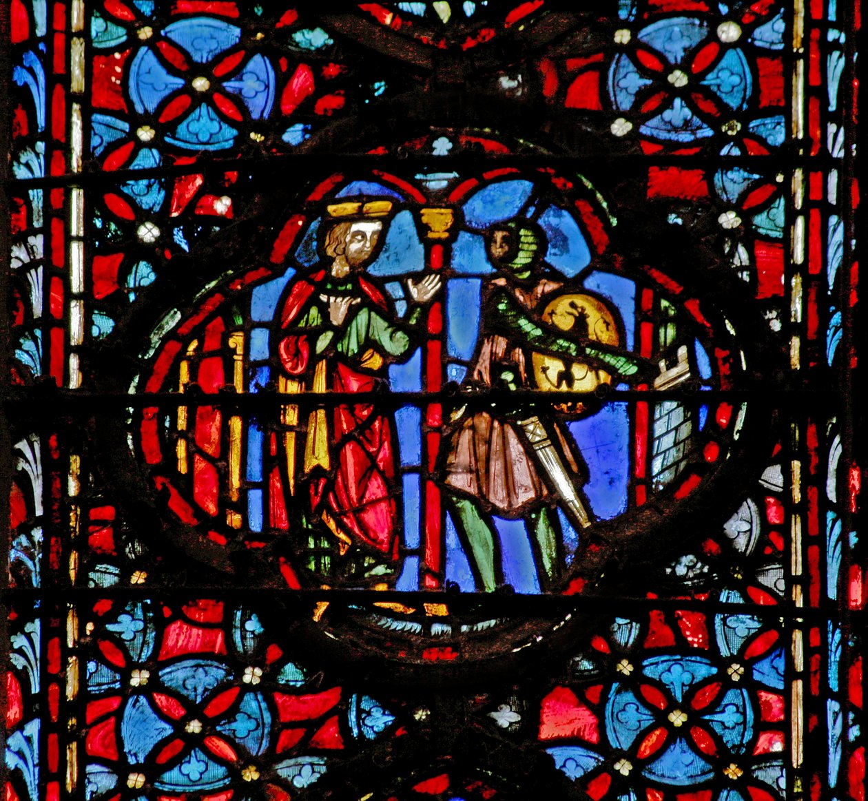 Okno w4 Joshua se setkává s Gibeonity Josh IX 6-8 od French School