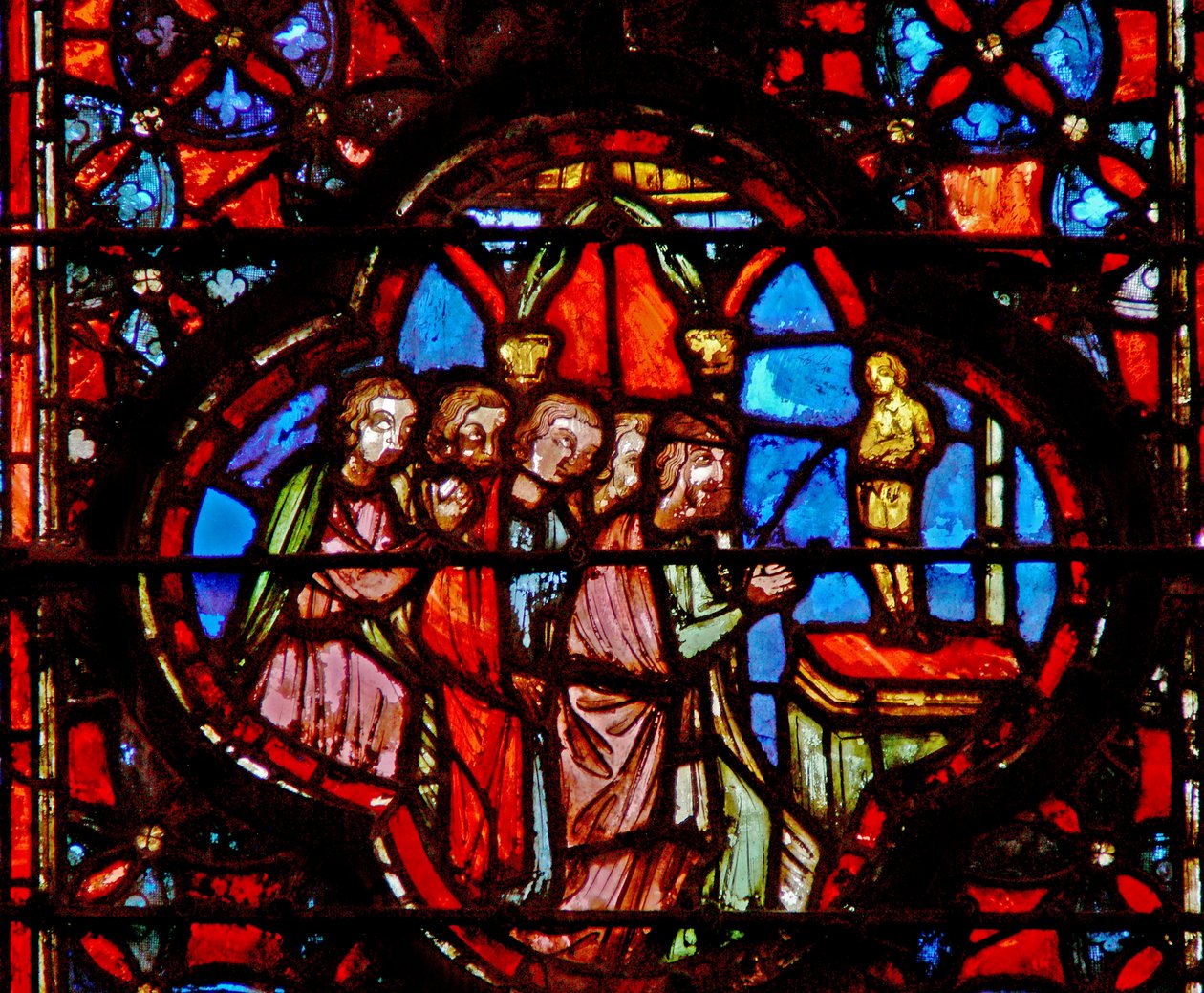 Okno w4 Idolatrie Židů Deut XII a XIII od French School