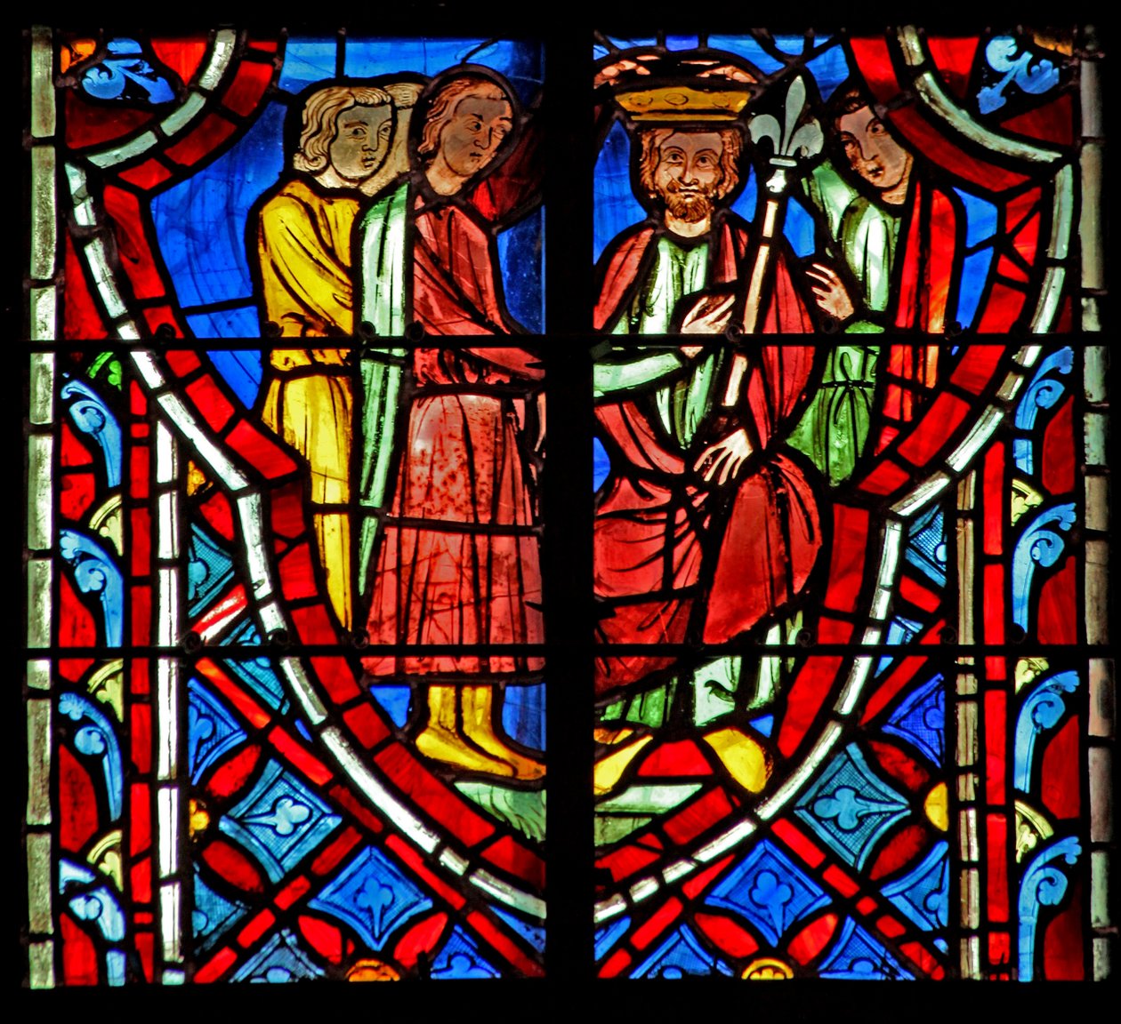 Window w5 Gideon je prohlášen za vládce. Rozhodčí VIII 22 od French School