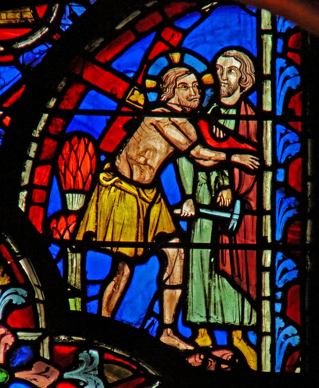 Okno w8 Ježíš nese kříž: Via Crucis od French School