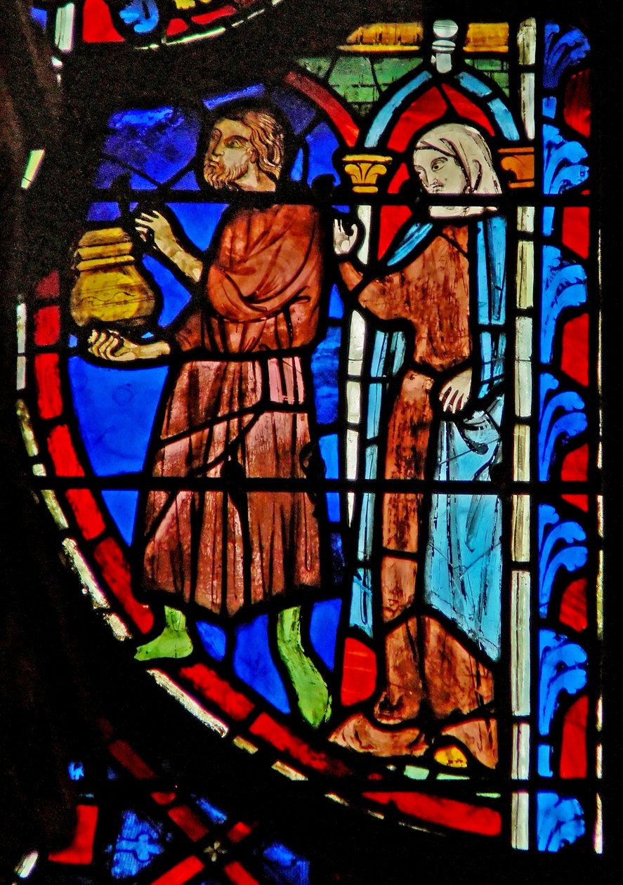 Window w8 Myrha na pohřeb od French School