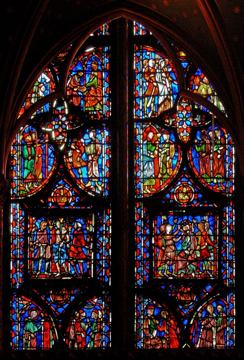 Okno w8 spodní panely se scénami Passion od French School