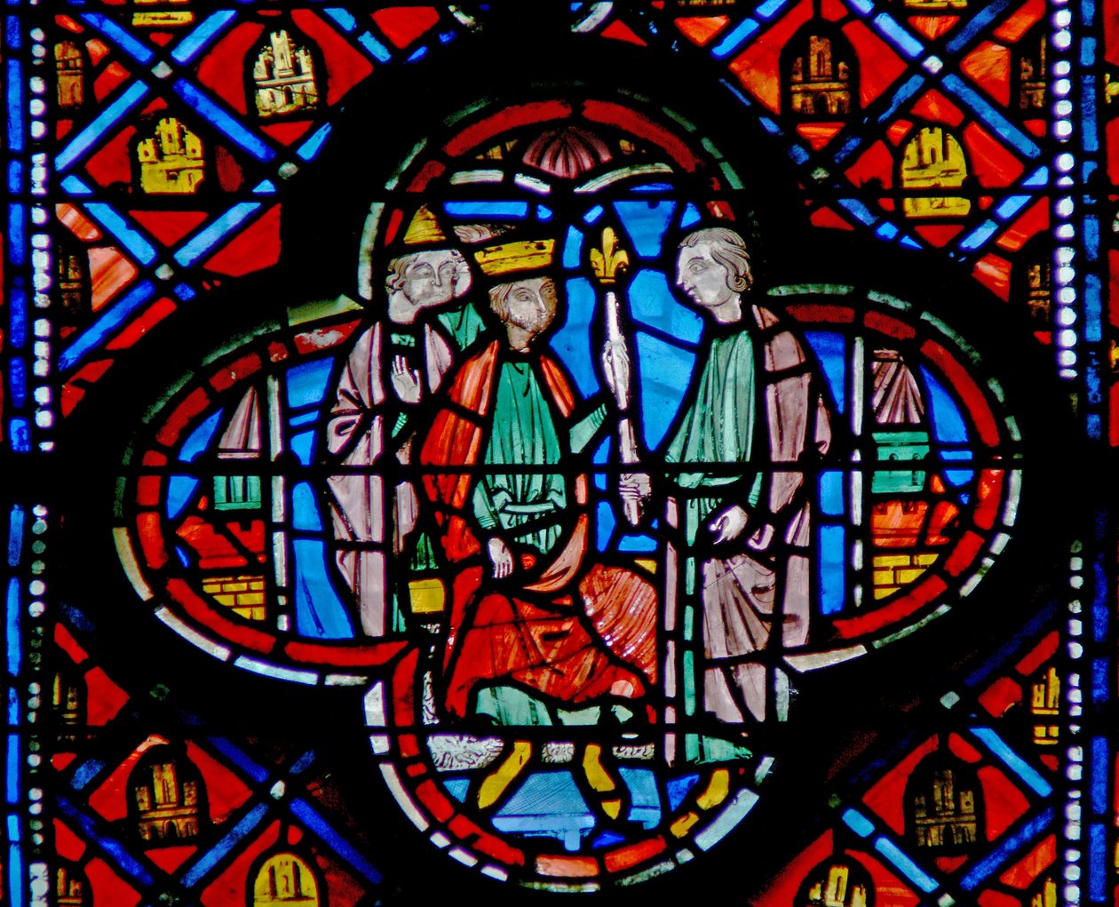 Window w9R Nebuchadnezzar jmenuje Daniela velitelem. Dan II 48 od French School