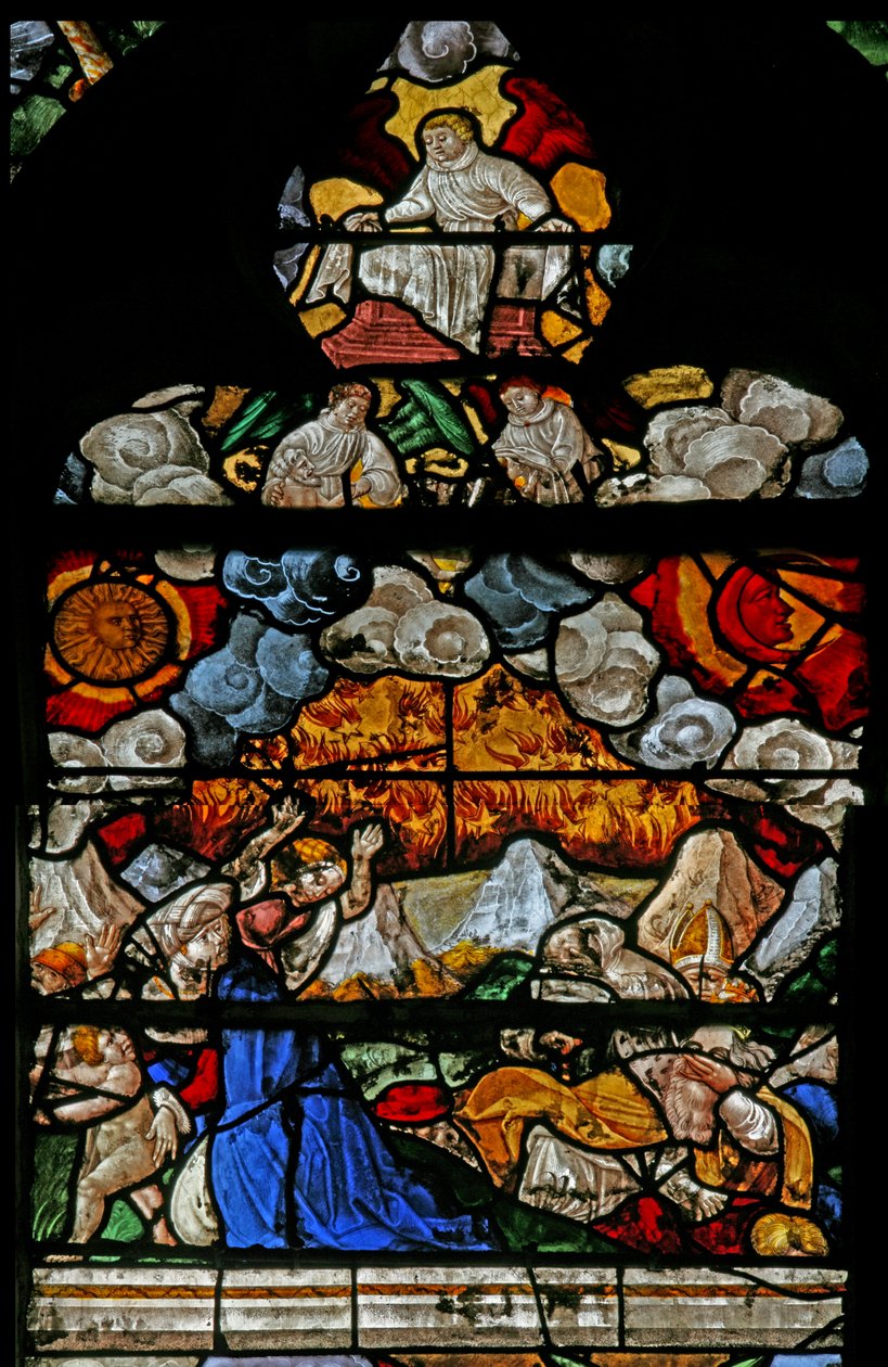 Okno w9 zobrazující scénu ze St Johns Book of the Revelation od French School