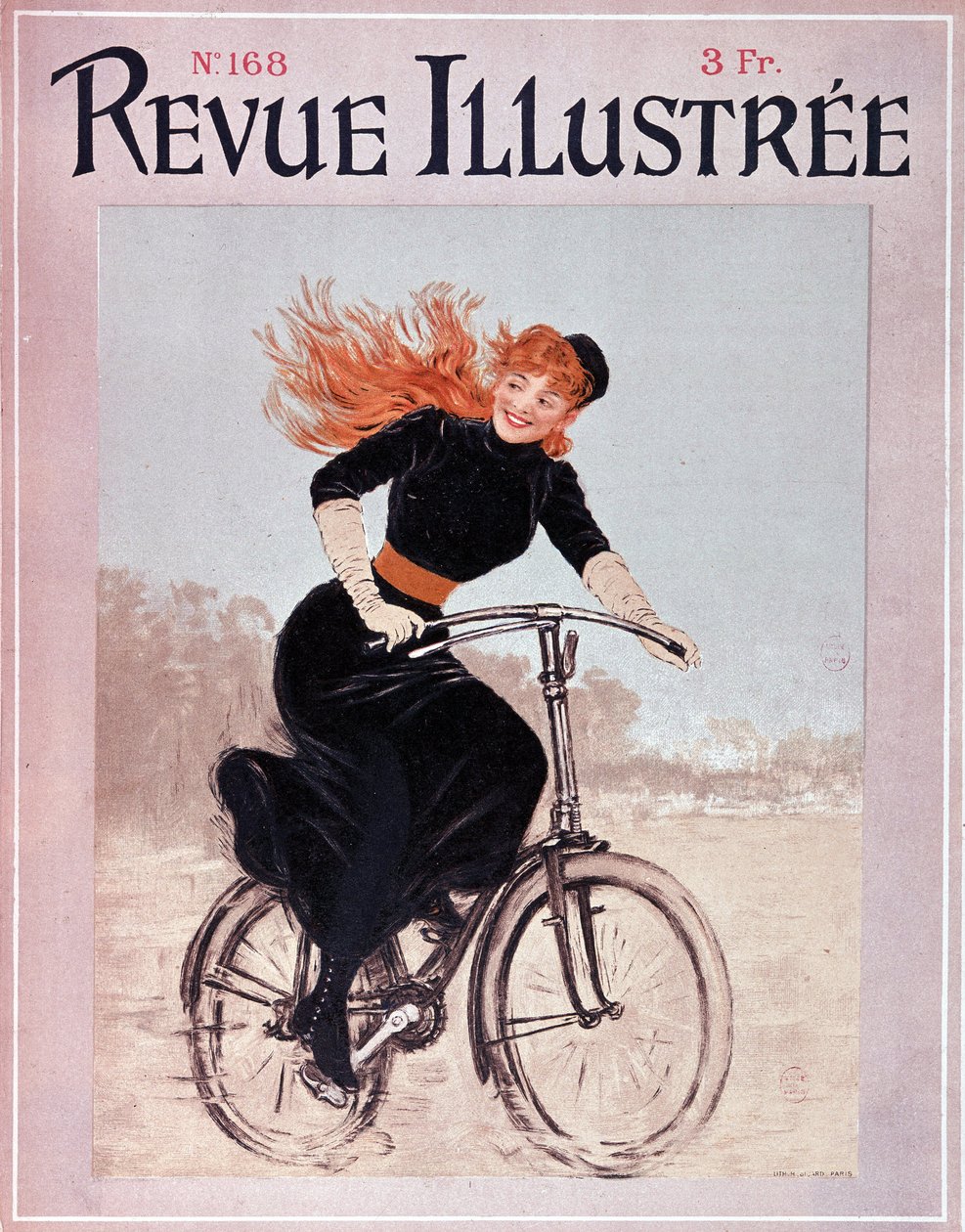 Žena na kole - kryt. “”Ilustrovaná recenze””, č. 168, Arts Deco. od French School