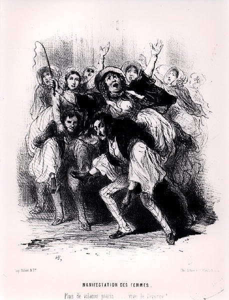 Ženy demonstrující od French School