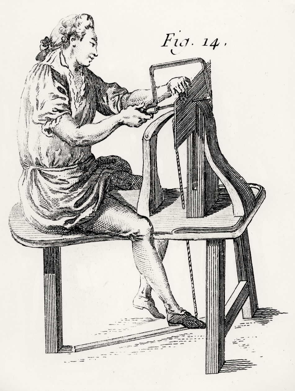 Dřevař, z LArt du Menuisier od Andre Jacob Roubo, hospoda. 1769-74 od French School