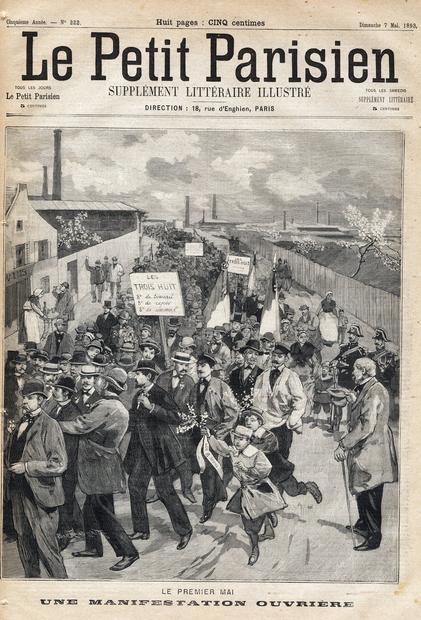 Dělnická demonstrace 1. května od French School
